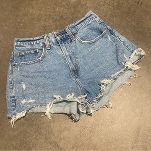 Abercrombie & Fitch Sz 25 Curve Love The Mom Short High Rise Lightwash Jean